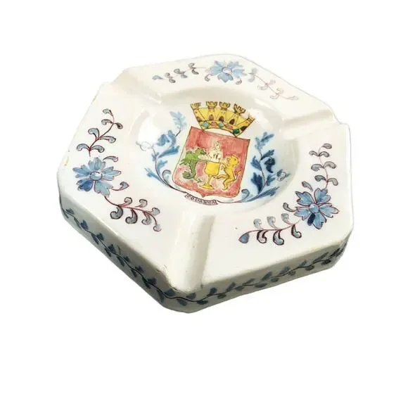 Portugal Coimbra signed hand painted Coat of Arms Ashtray 1959